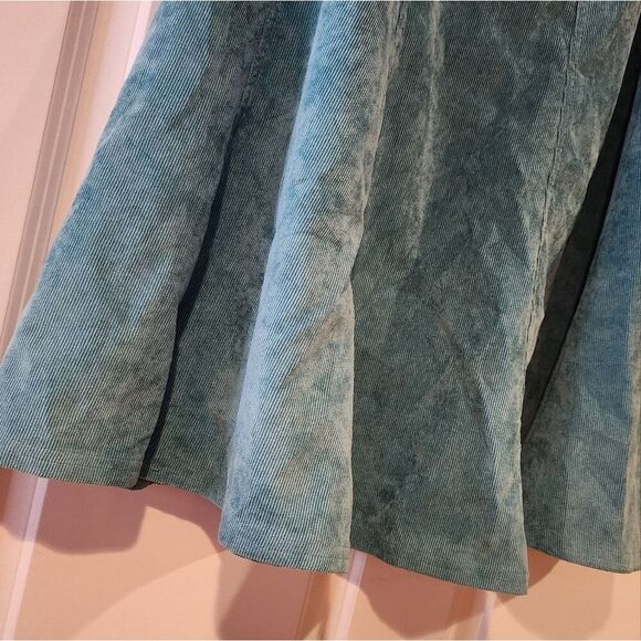 Company Collection Petite soft ribbed blue midi skirt 14P - Picture 3 of 4